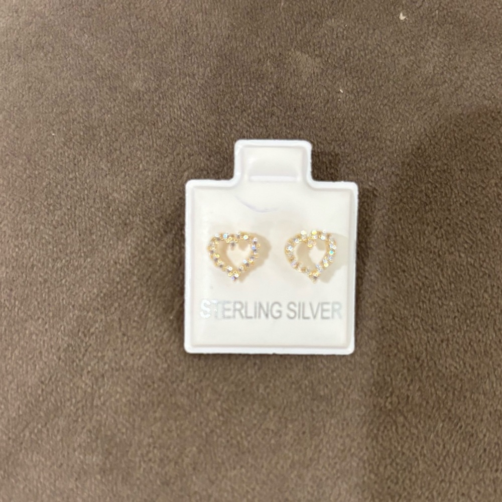 Heart shape earring sterling silver